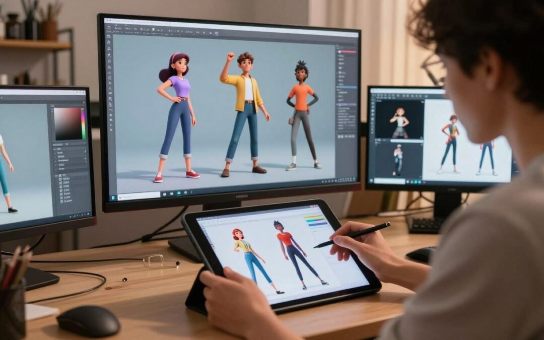 Domino el control de poses de personajes con IA