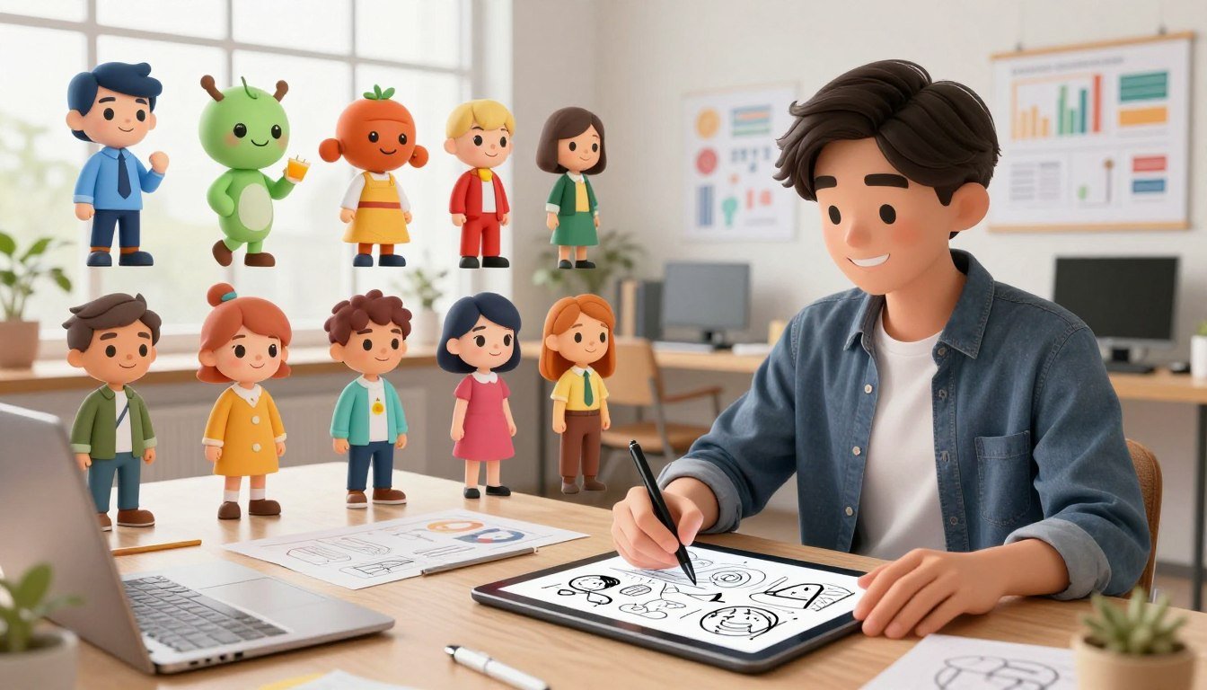 Diseño de personajes para marca con IA