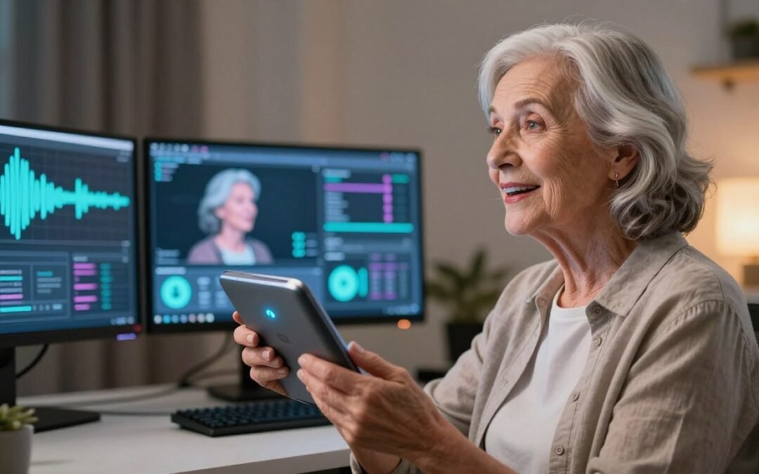 Generación de voz anciana con IA